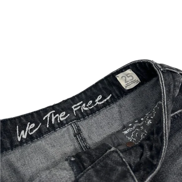 WE THE FREE FREE PEOPLE DENIM FRINGE MINI SKIRT - Picture 4 of 4